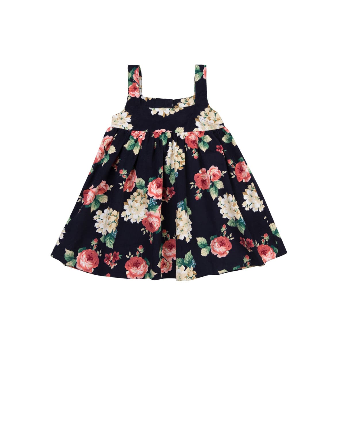 Baby Cord Shift Dress, Midnight Roses. Image #4