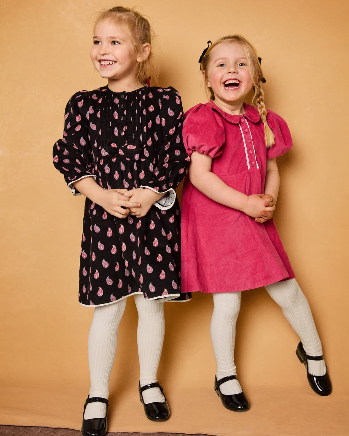 Baby Cord Ribbon Dress, Paisley. Image #2