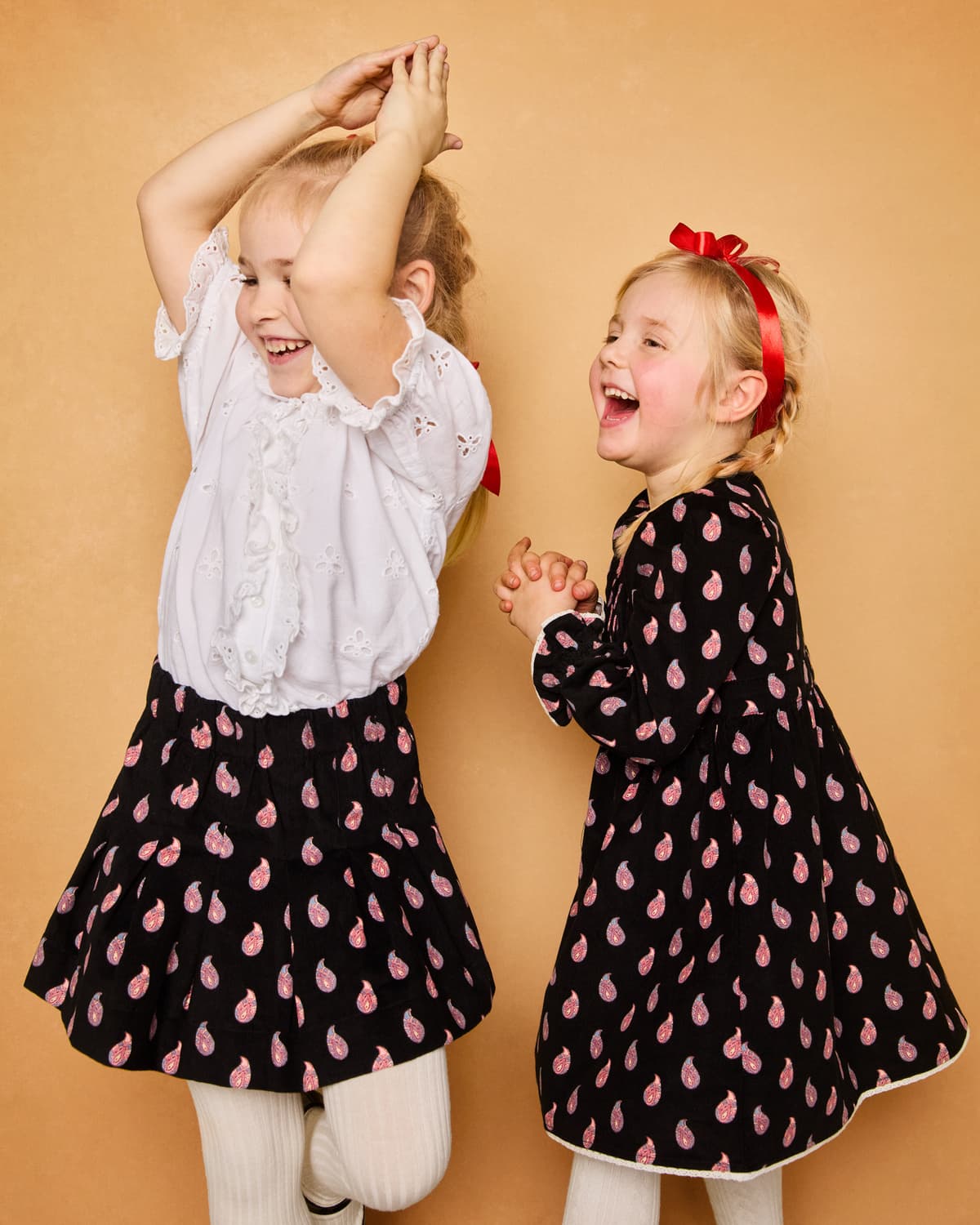 Baby Cord Ribbon Dress, Paisley. Image #4
