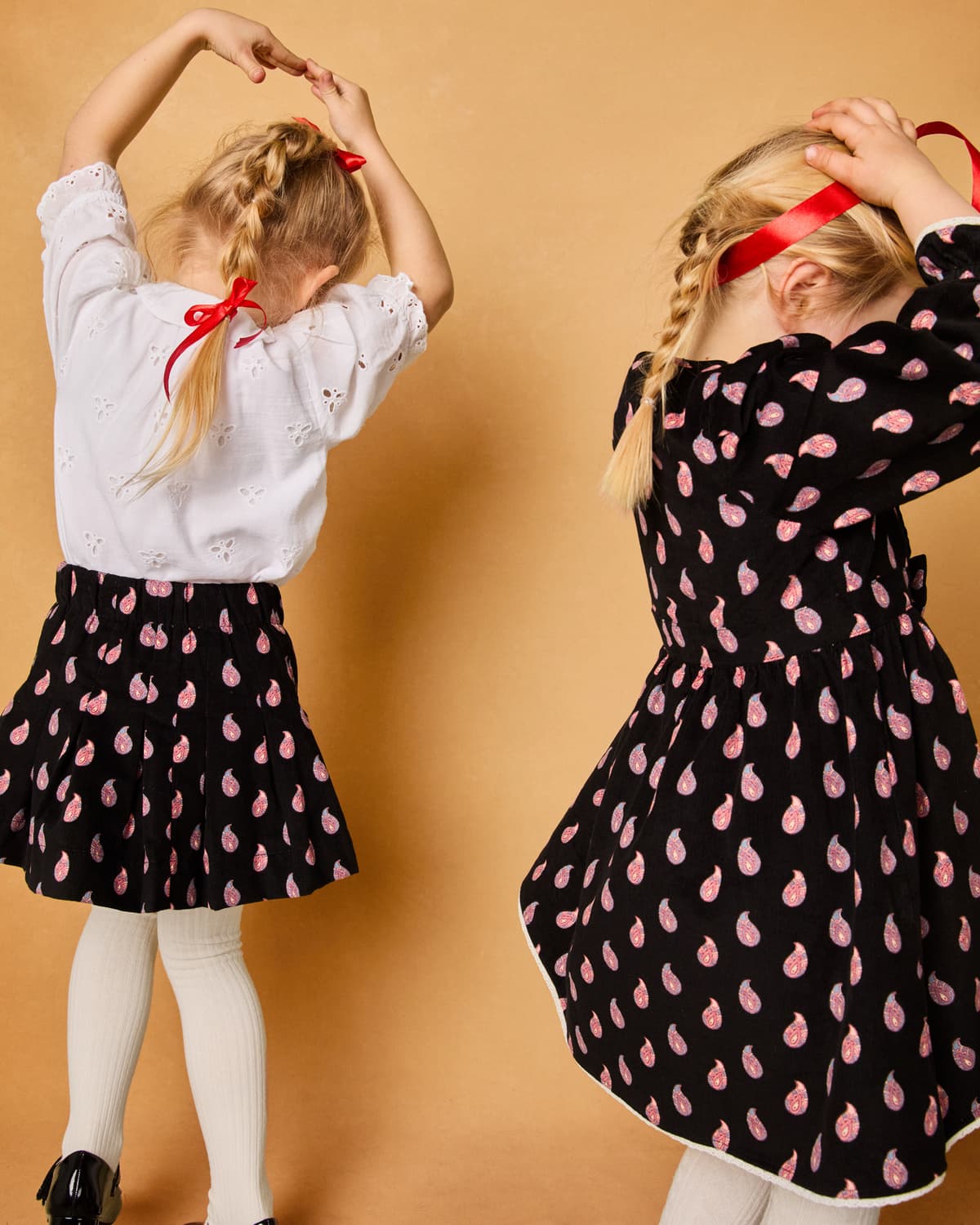 Baby Cord Ribbon Dress, Paisley. Image #6