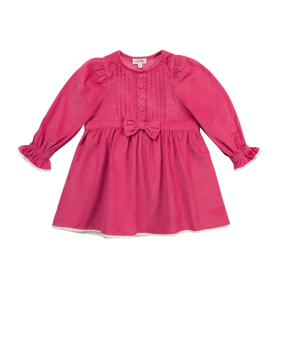 Baby Cord Ribbon Dress, Raspberry. Image #4