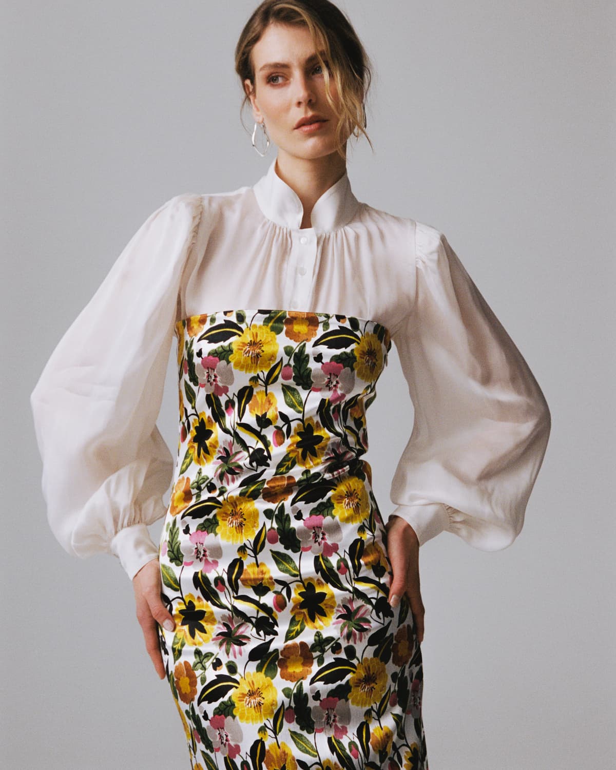 Organza Blouse, Vintage White. Image #1