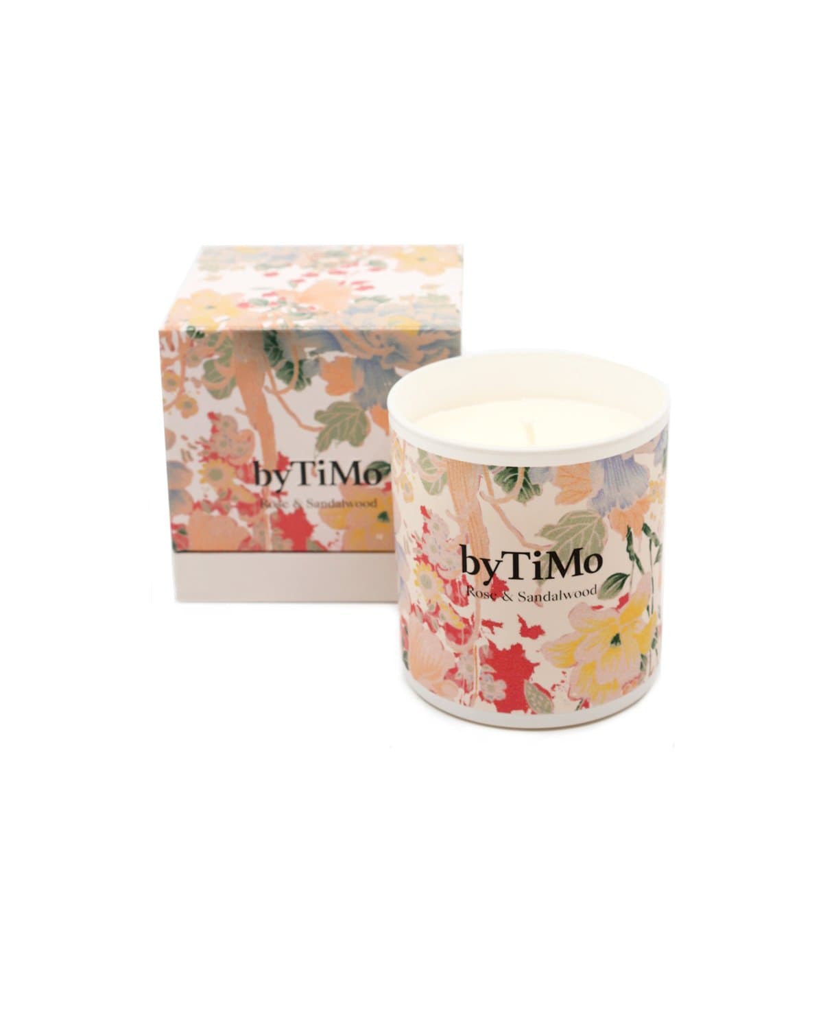 Rose & Sandalwood Scented Candle, Rose. Image #4