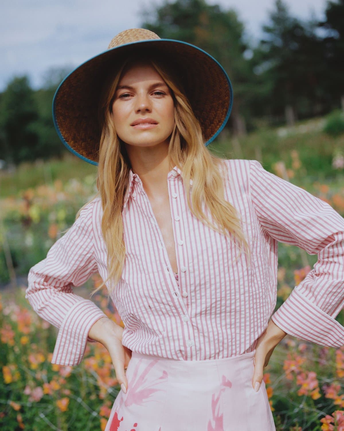 Seersucker Shirt, Pink Stripe. Image #1