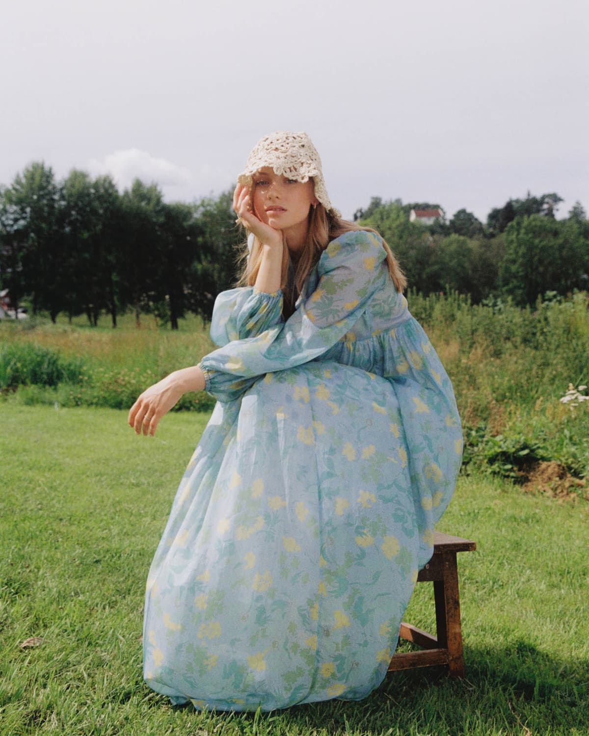 Cupro Relaxed Dress, Anemone Field. Image #3