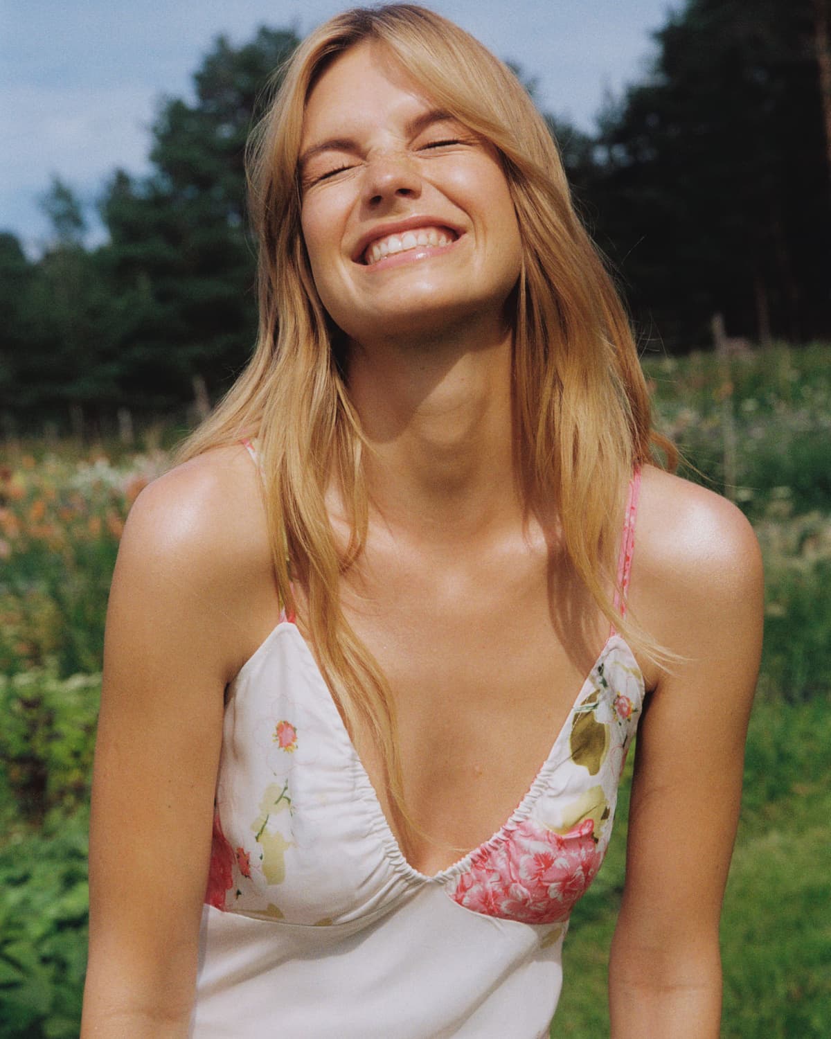 Organza Slip Dress, Cherry Bloom. Image #3