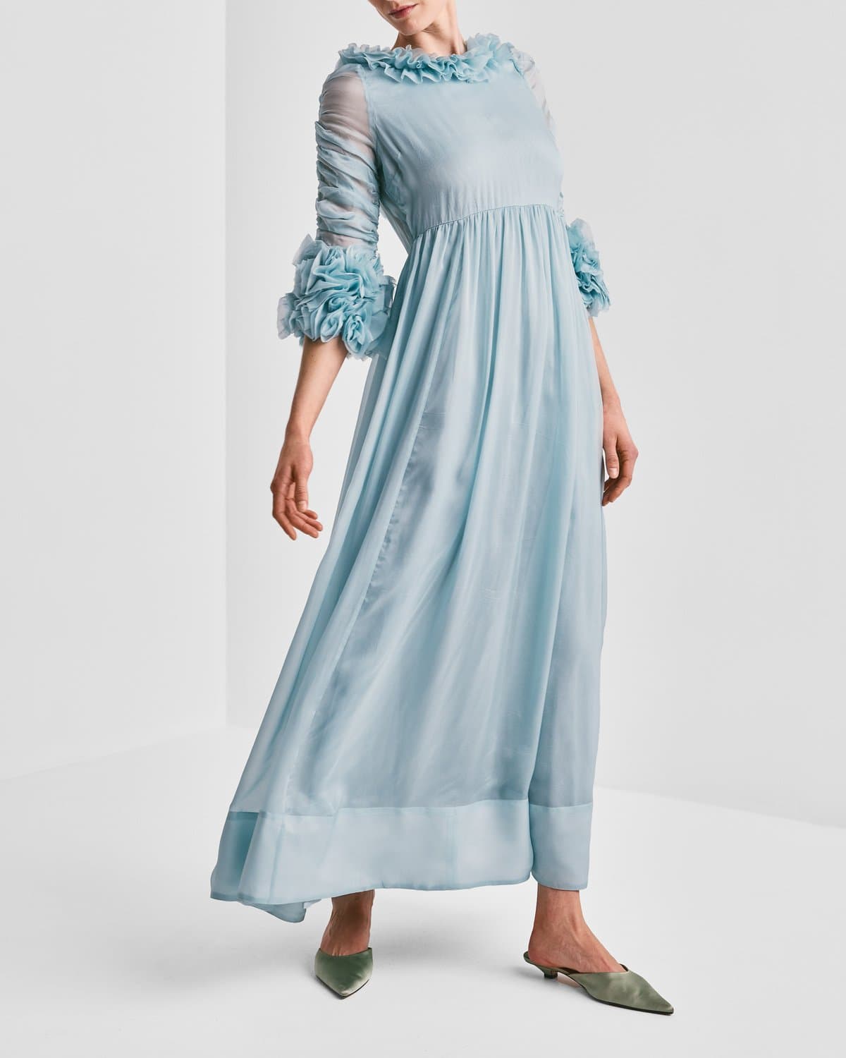 Organza Gown, Turquoise. Image #3