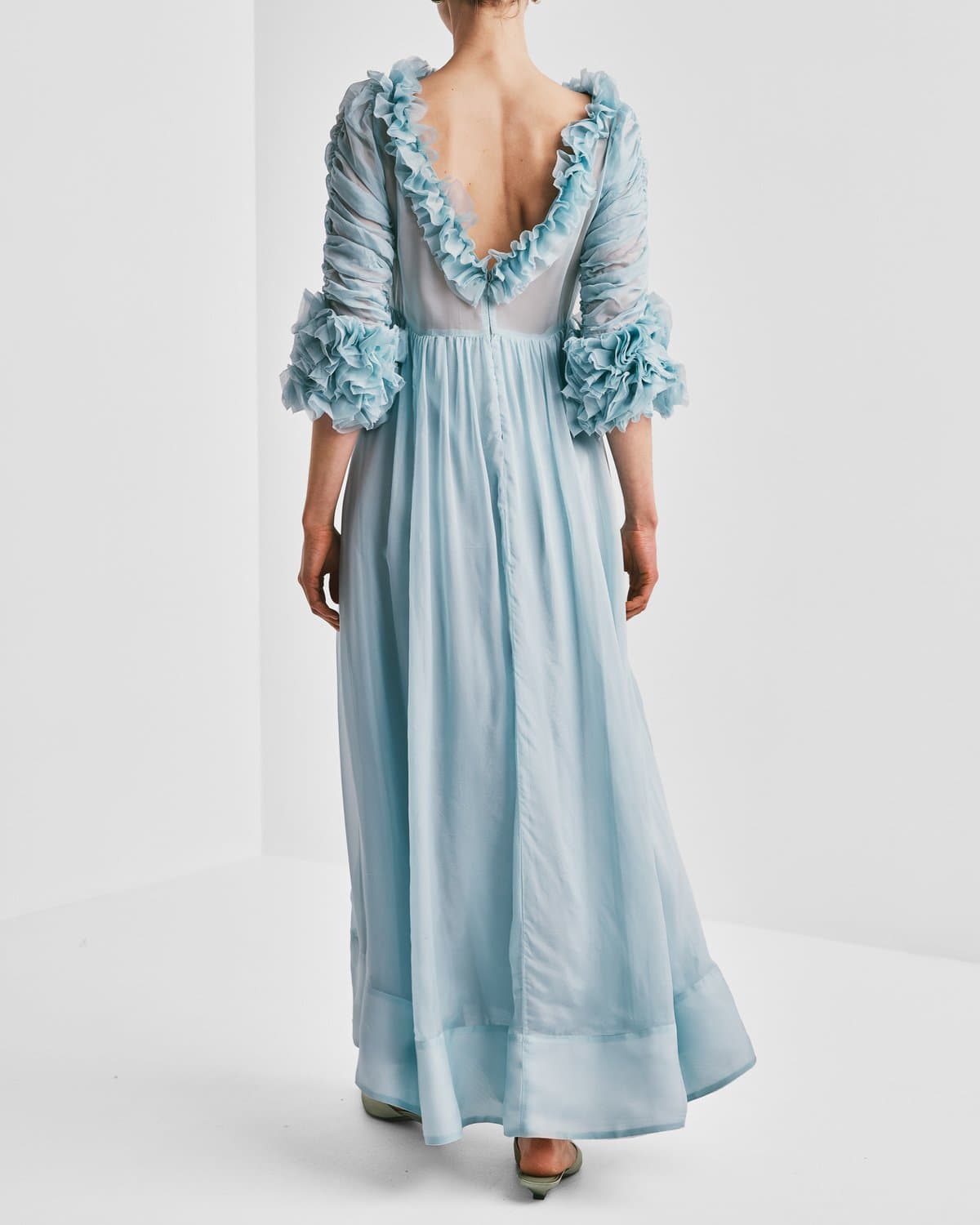 Organza Gown, Turquoise. Image #4