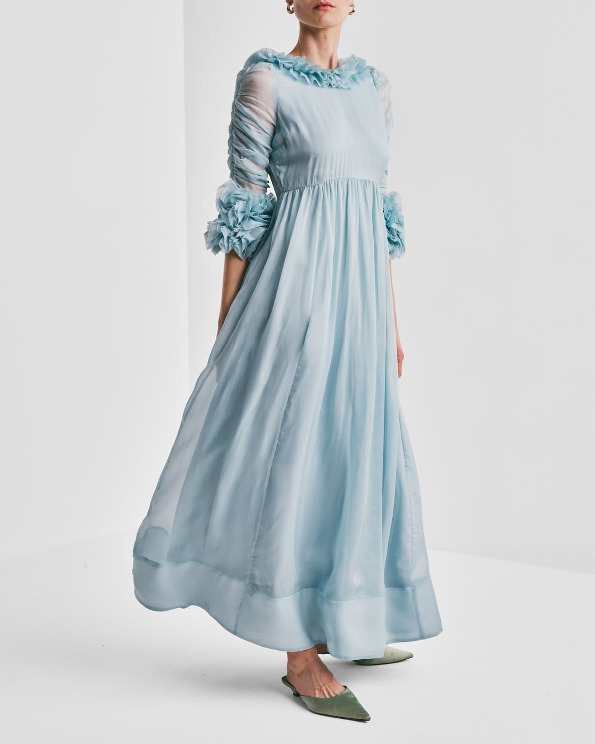 Organza Gown, Turquoise. Image #2