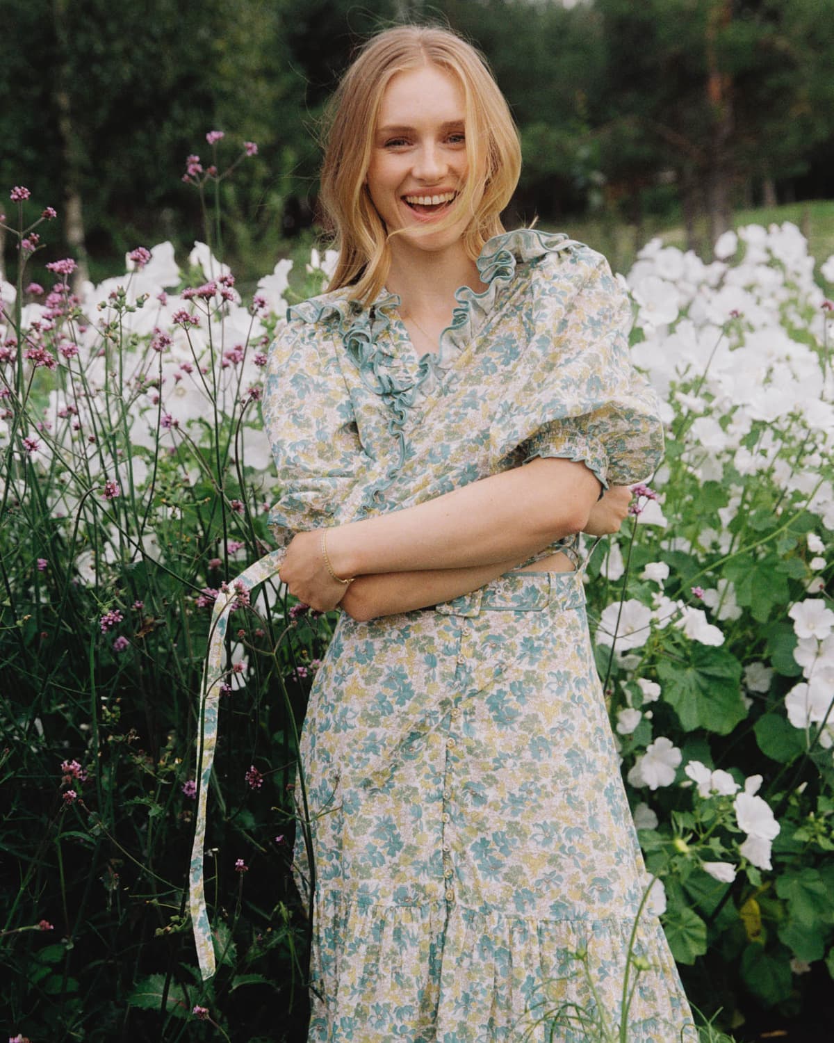 Cotton Party Top, Anemone. Image #1