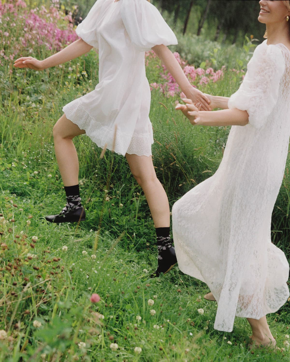Cotton Slub Shift Dress, White. Image #2