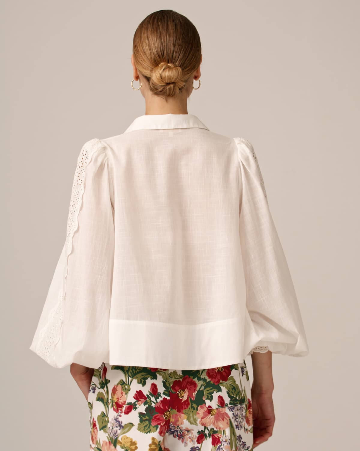 Cotton Slub Shirt, White. Image #4