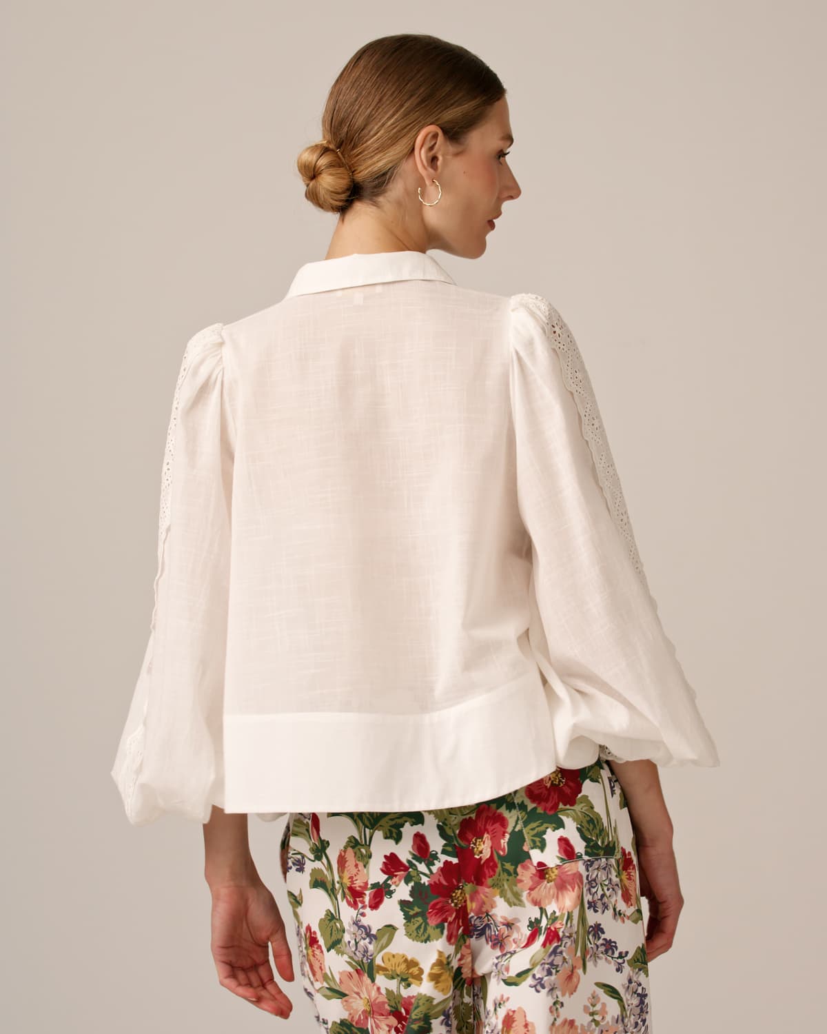 Cotton Slub Shirt, White. Image #3