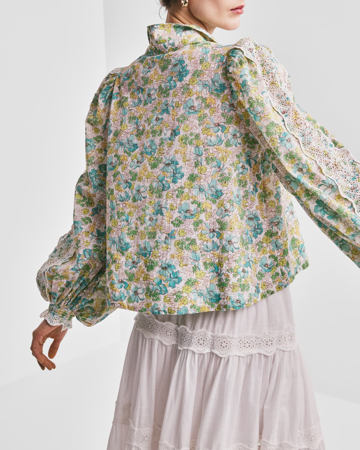 Cotton Slub Shirt, Anemone Fields. Image #3