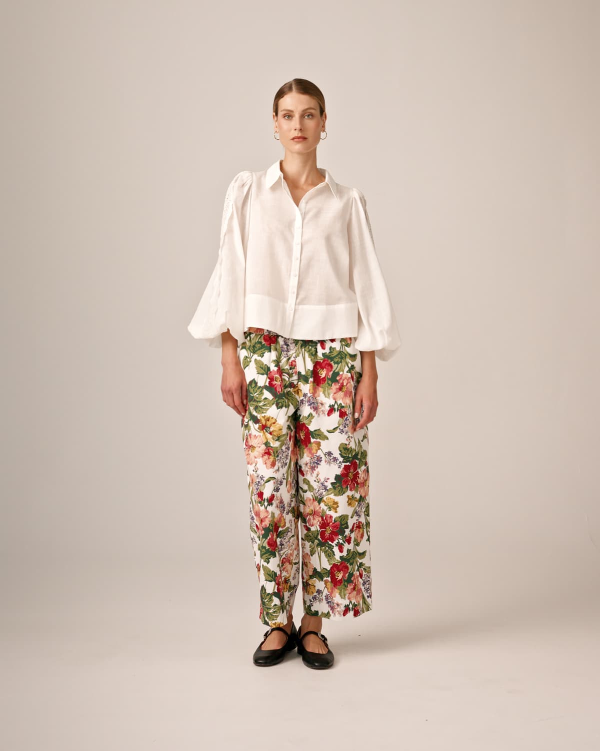 Cotton Slub Shirt, White. Image #2