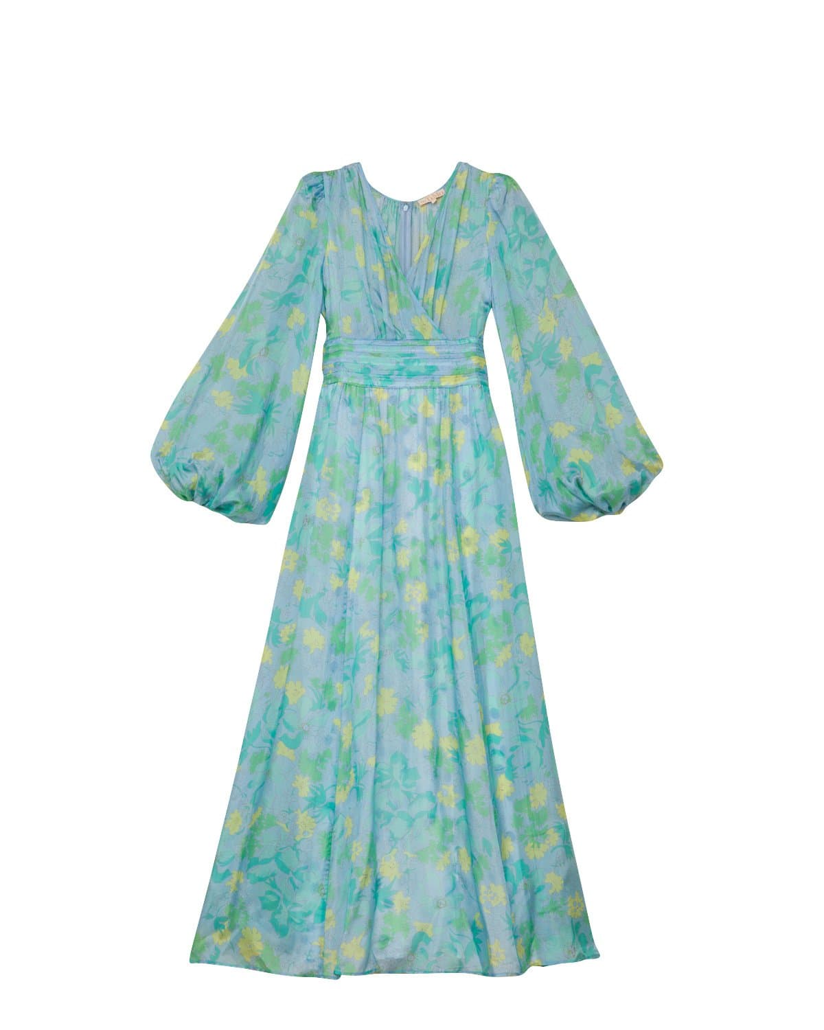 Cupro Tieband Gown, Anemone Field. Image #5