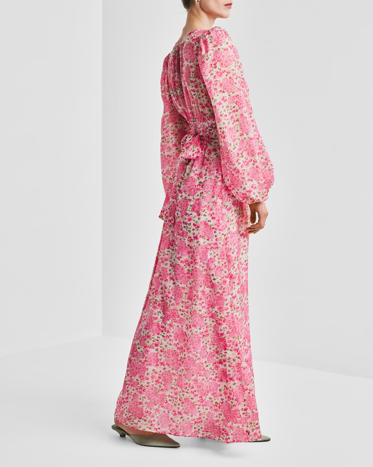 Cupro Tieband Gown, Summerfield. Image #4