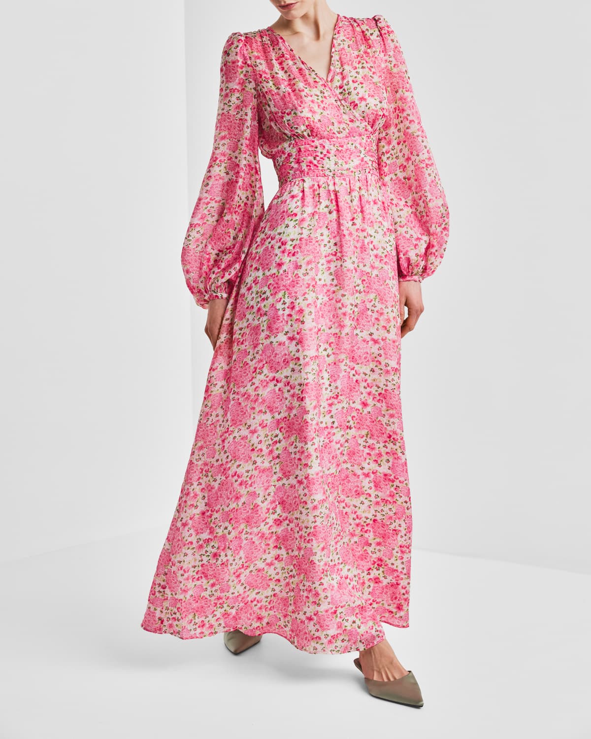 Cupro Tieband Gown, Summerfield. Image #2
