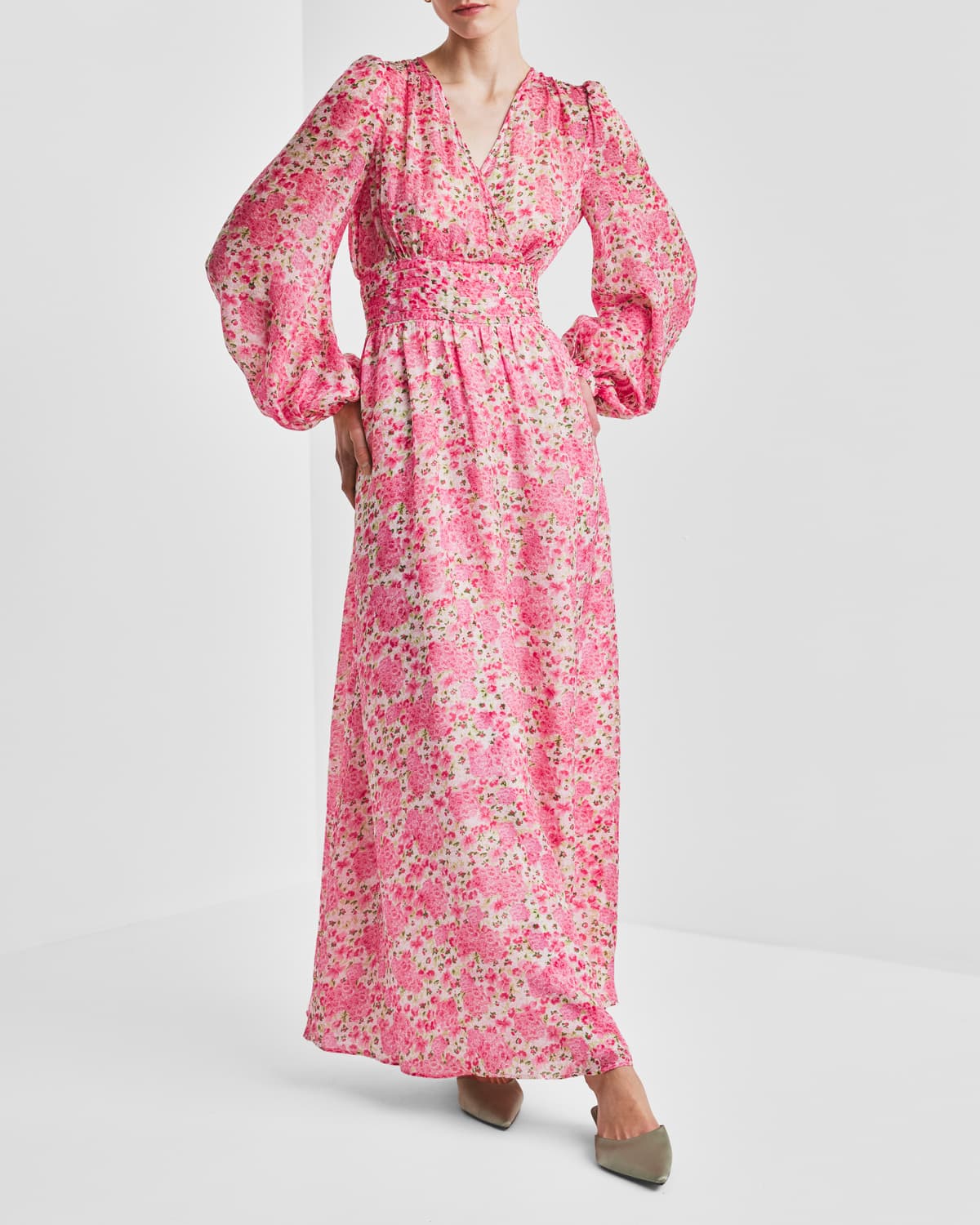 Cupro Tieband Gown, Summerfield. Image #1