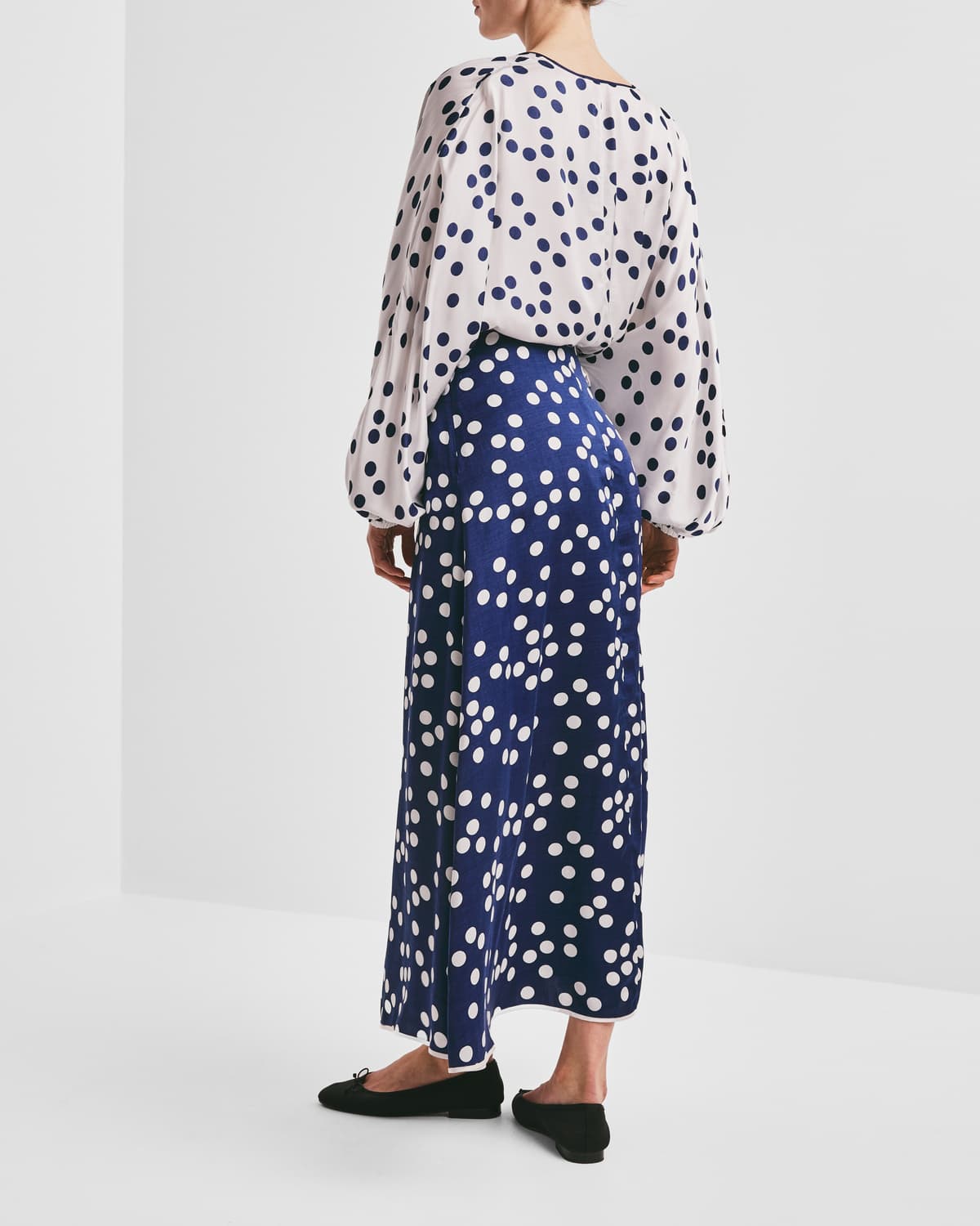 Satin Jacket, Blue Dots. Image #3