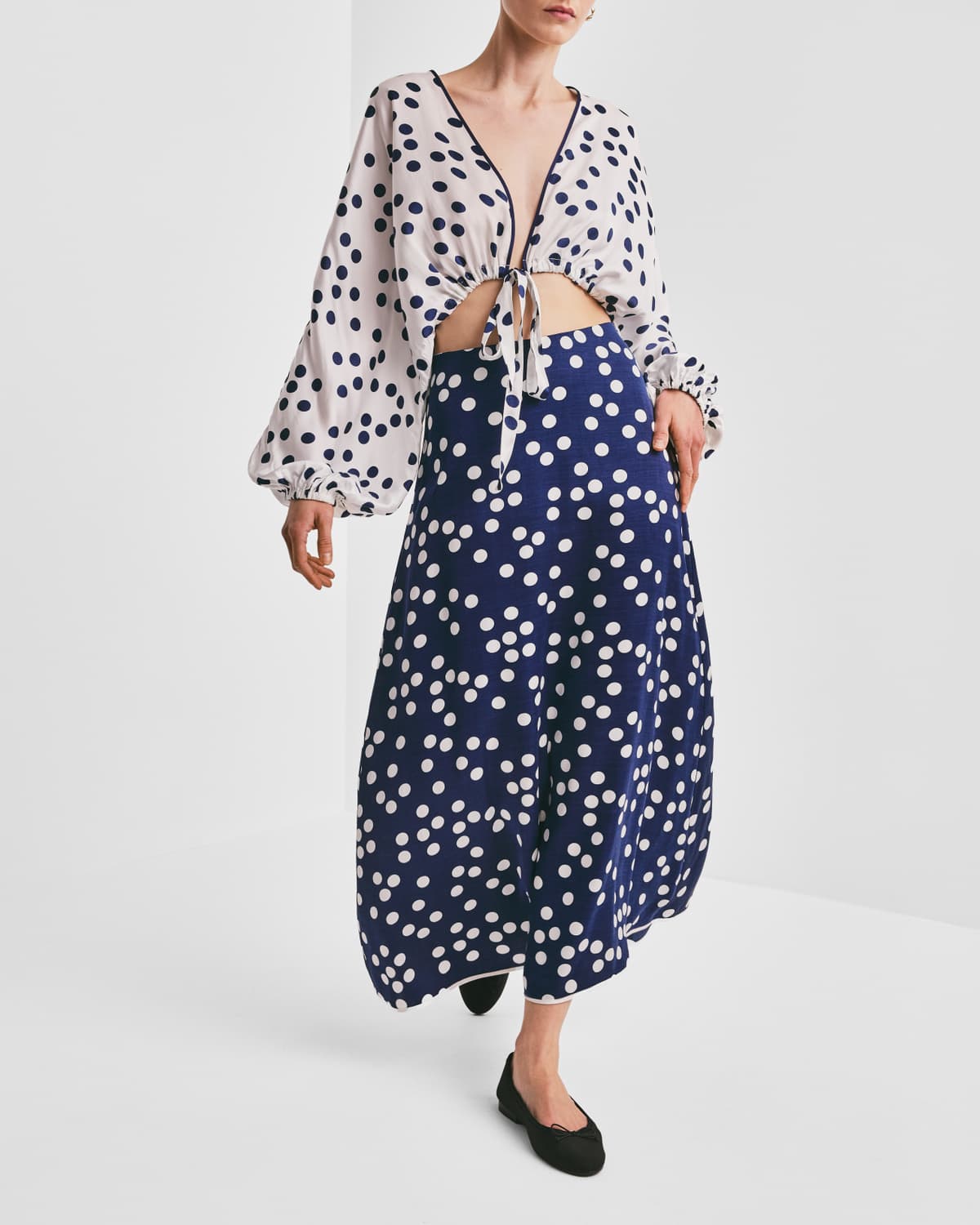Satin Jacket, Blue Dots. Image #2