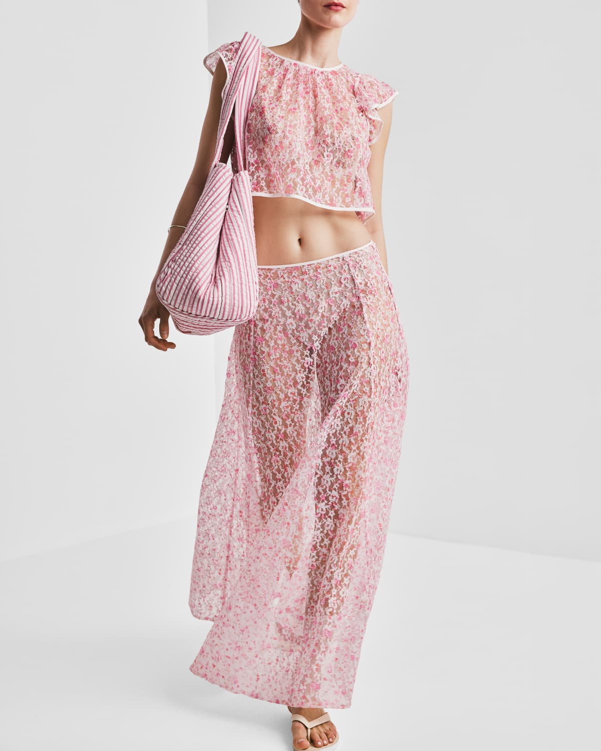 Lace Ruffle Top, Antique Brass. Image #4