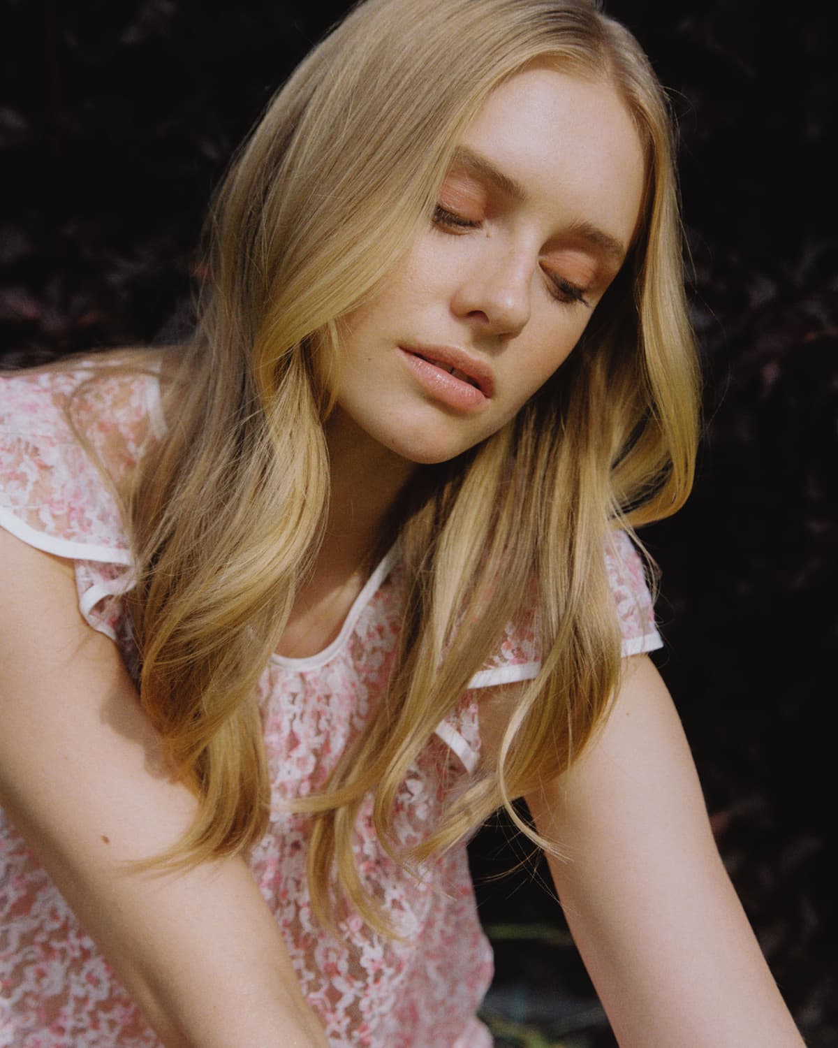 Lace Ruffle Top, Antique Brass. Image #1