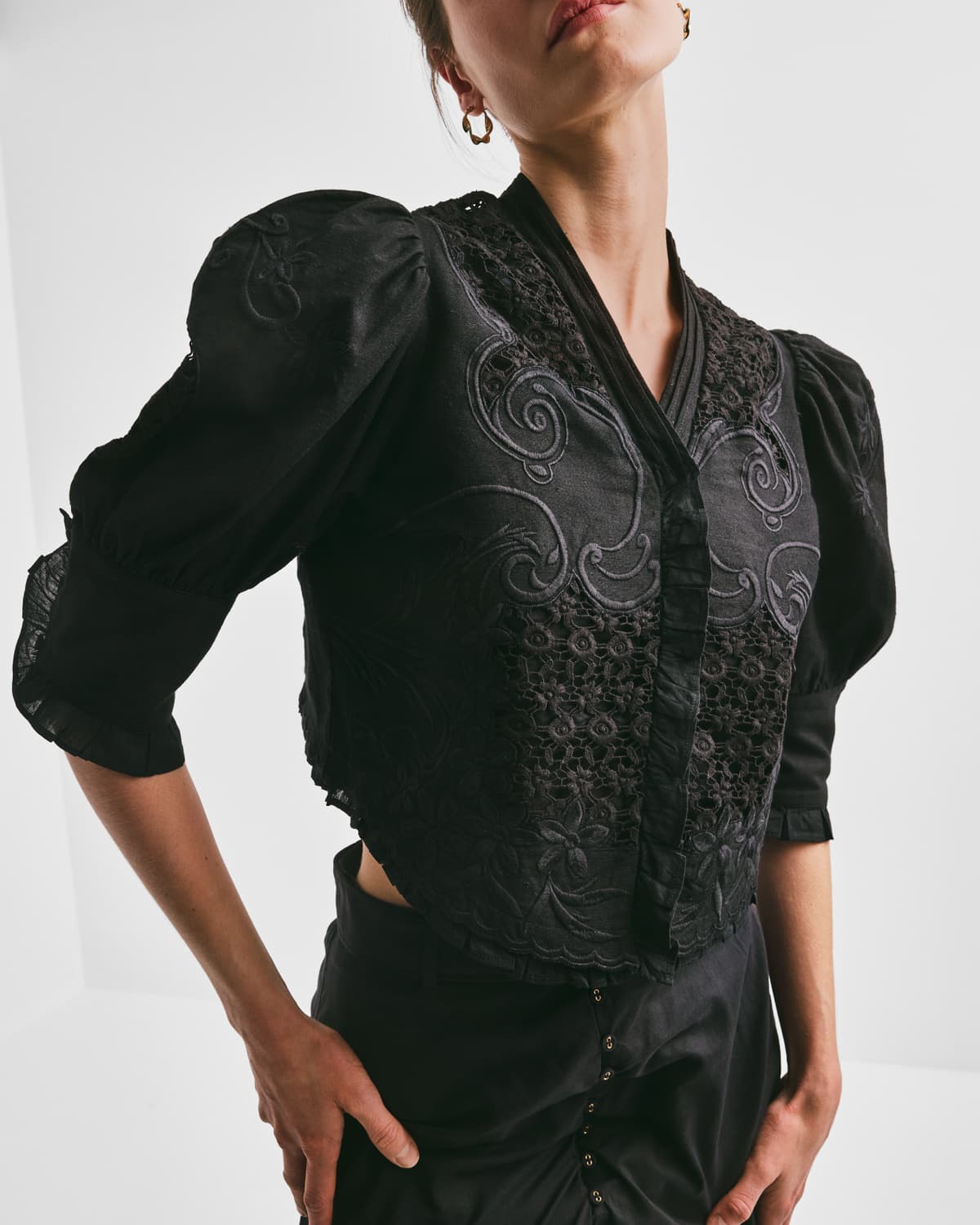 Linen Jacket, Black. Image #1