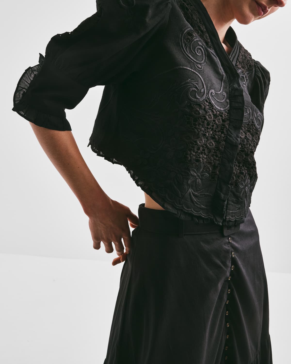 Linen Jacket, Black. Image #2