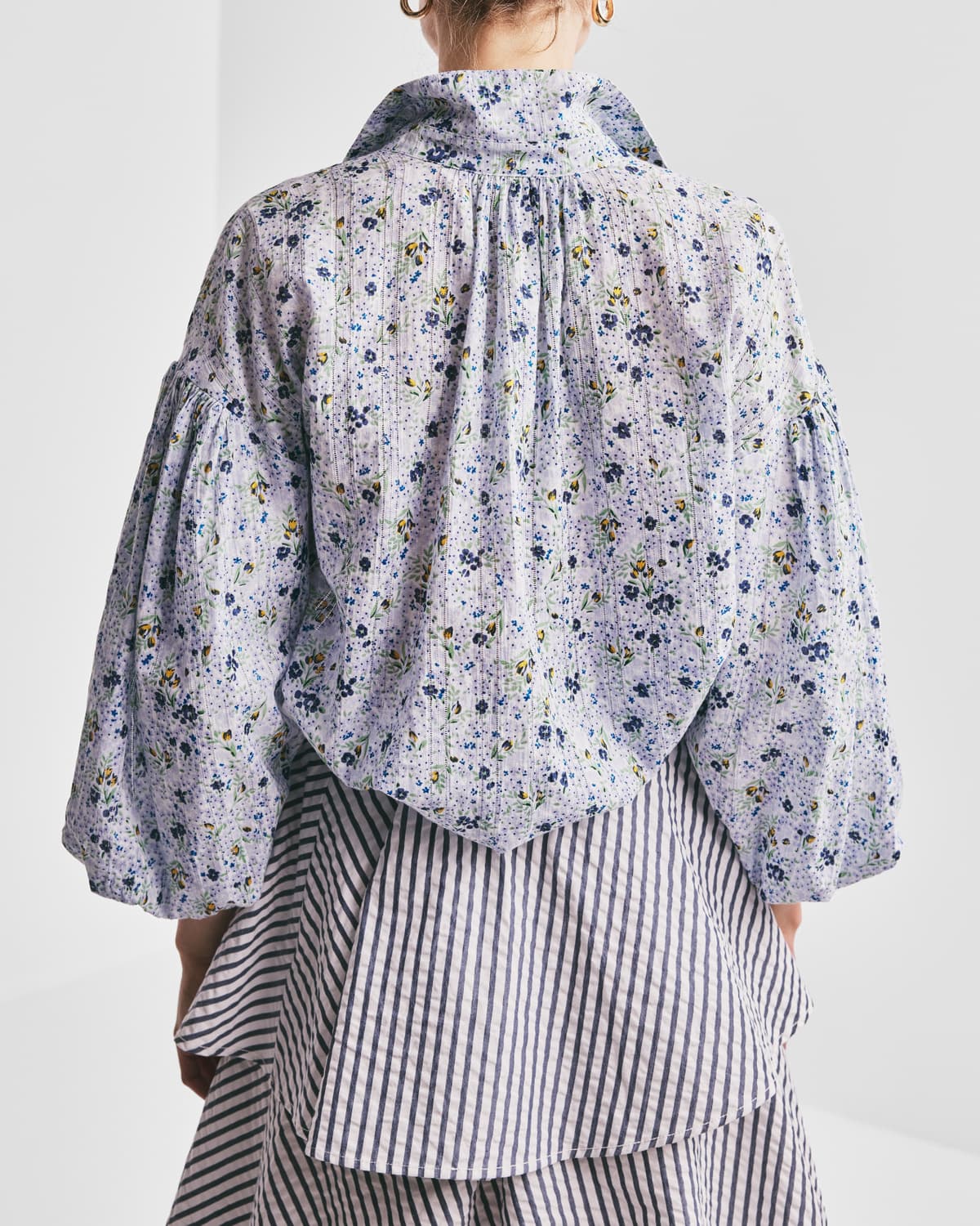 Striped Collared Blouse, Enchanted Garden. Image #3