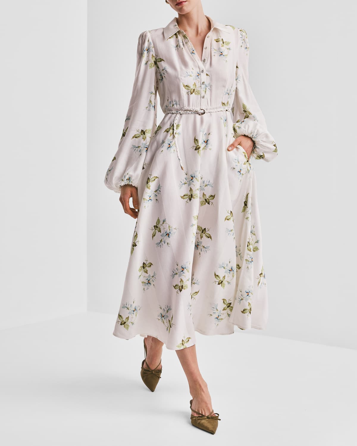 Viscose Shirt Dress, Tea Garden. Image #2
