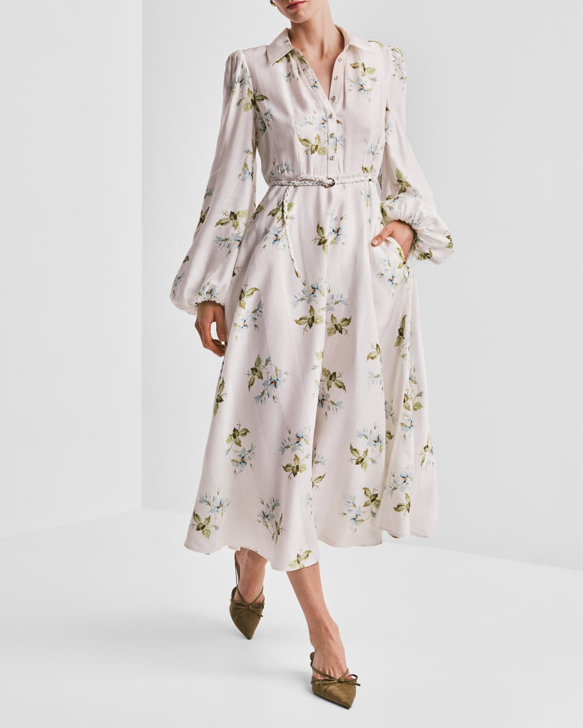 Viscose Shirt Dress, Tea Garden. Image #2