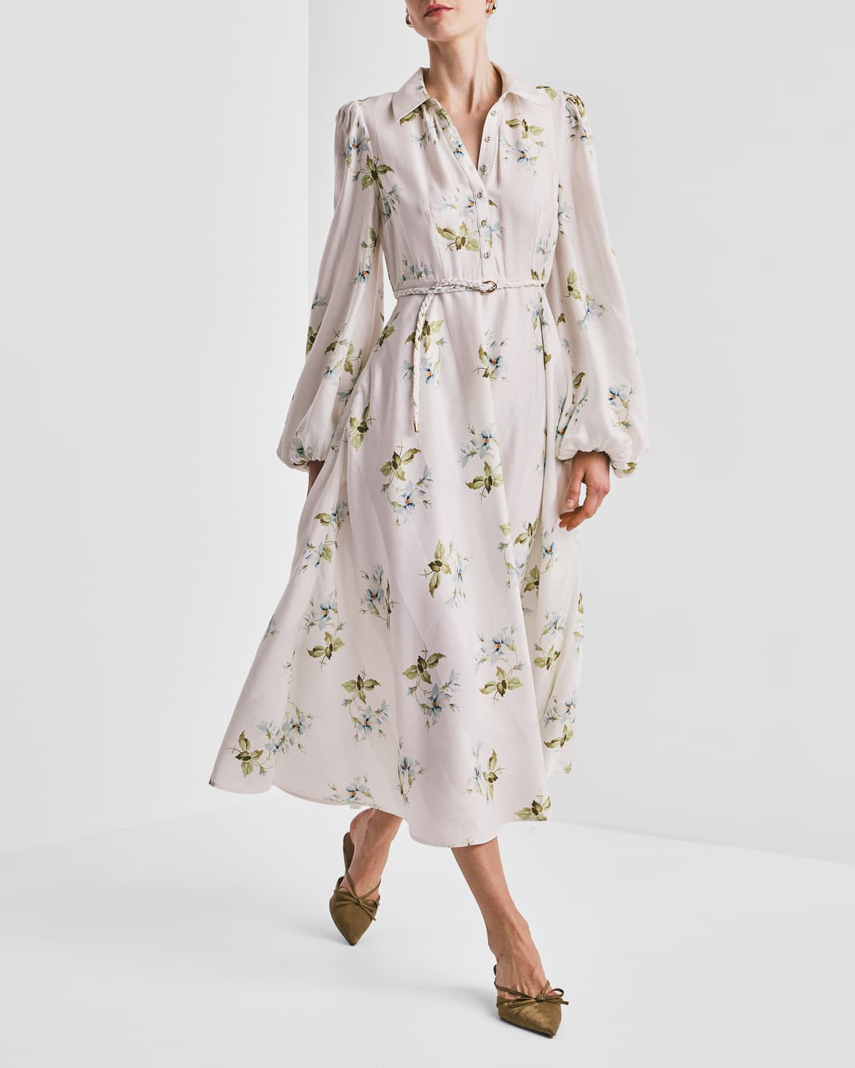 Viscose Shirt Dress, Tea Garden. Image #1