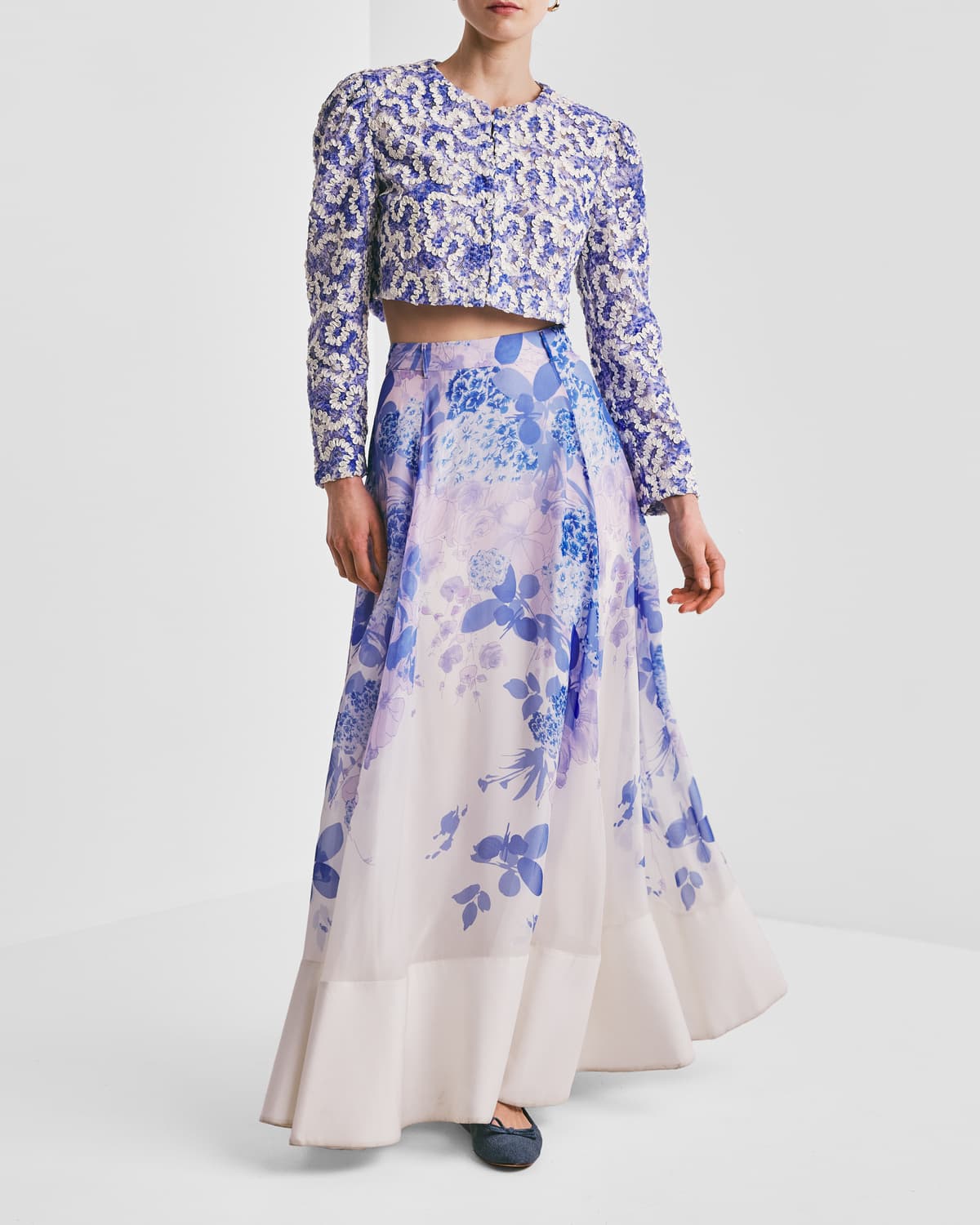 Organza Maxi Skirt, Skylight. Image #1