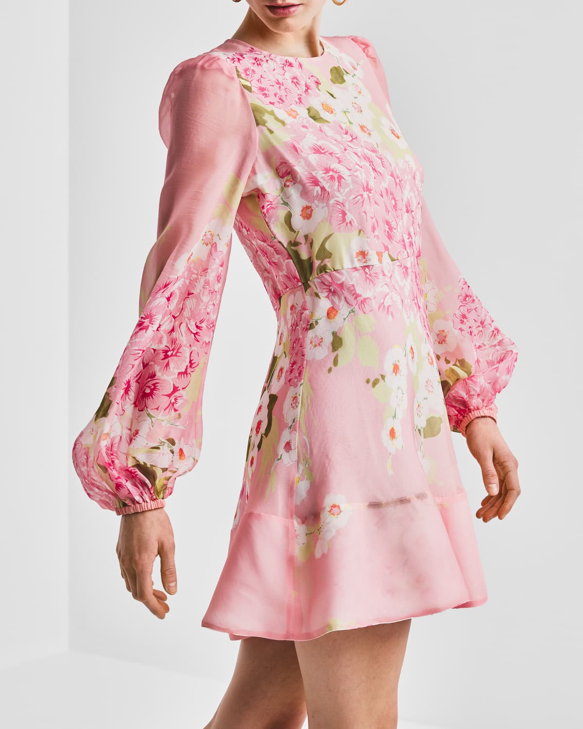 Organza Mini Dress, Cherry Blossom. Image #3