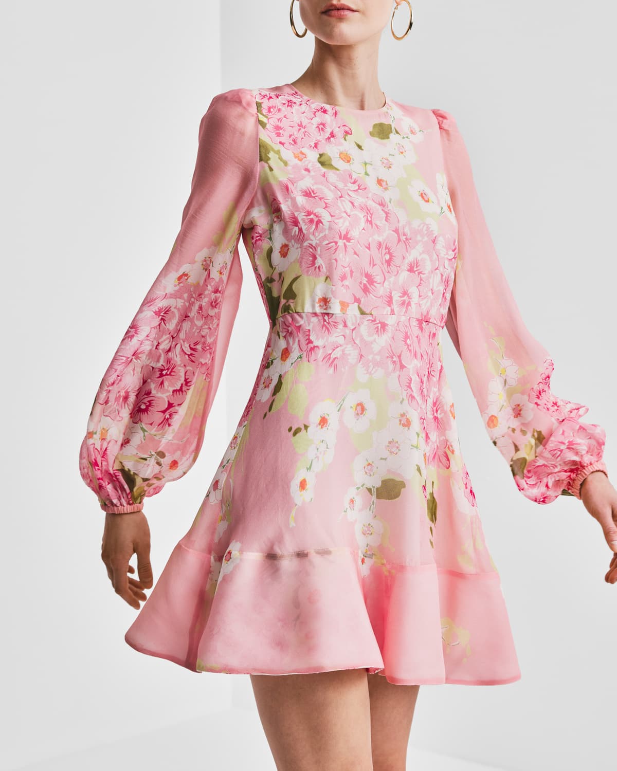 Organza Mini Dress, Cherry Blossom. Image #2