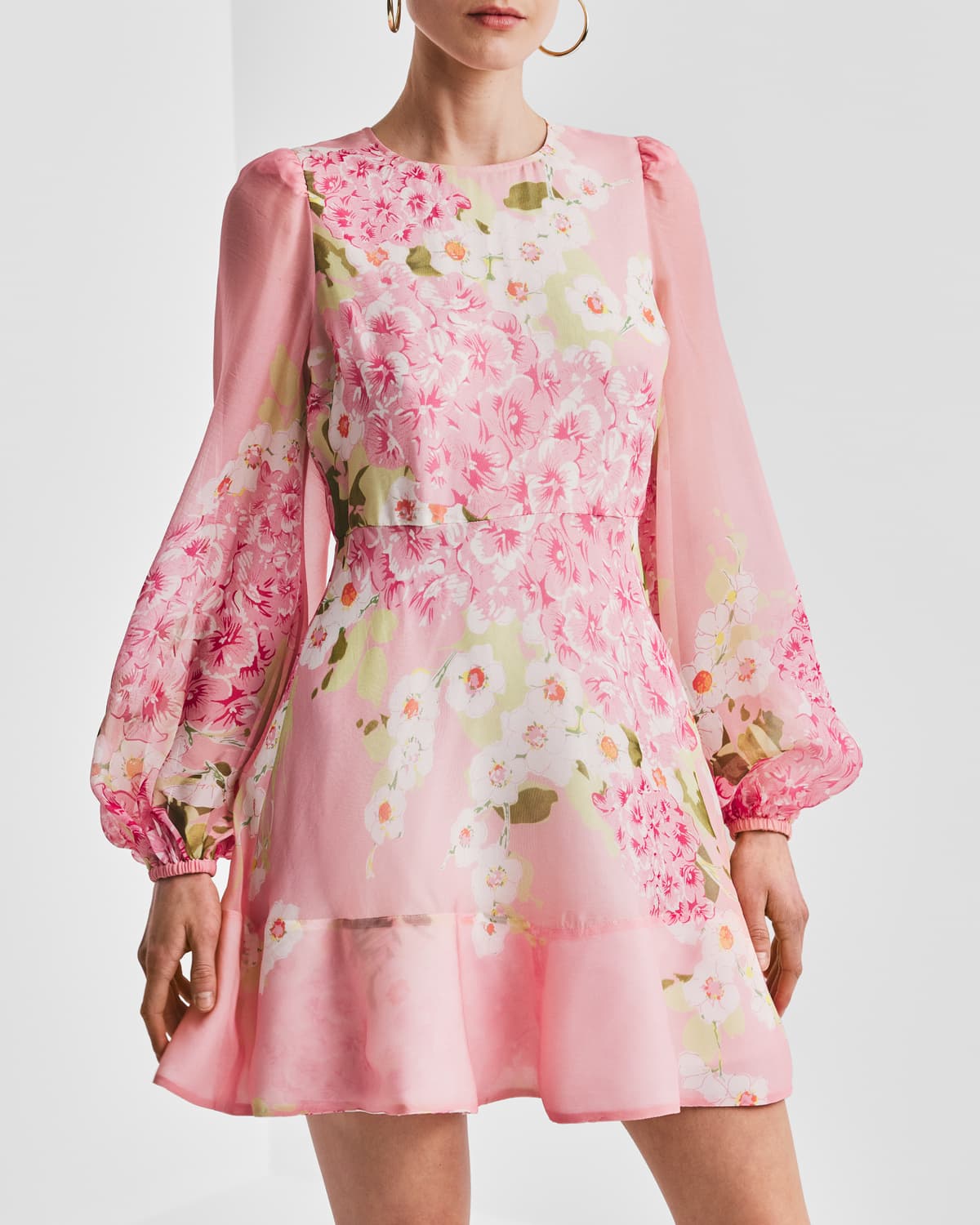 Organza Mini Dress, Cherry Blossom. Image #1
