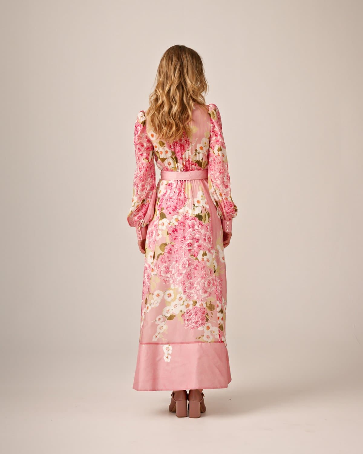 Organza Belt Dress, Cherry Blossom. Image #3