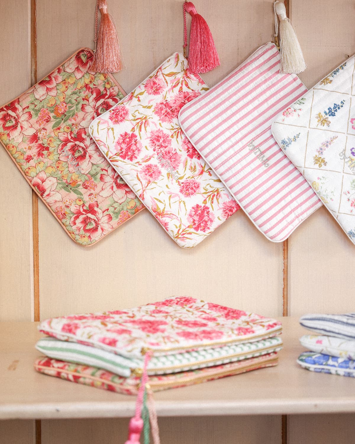 Zipper Pouch, Pink Meadow. Image #1