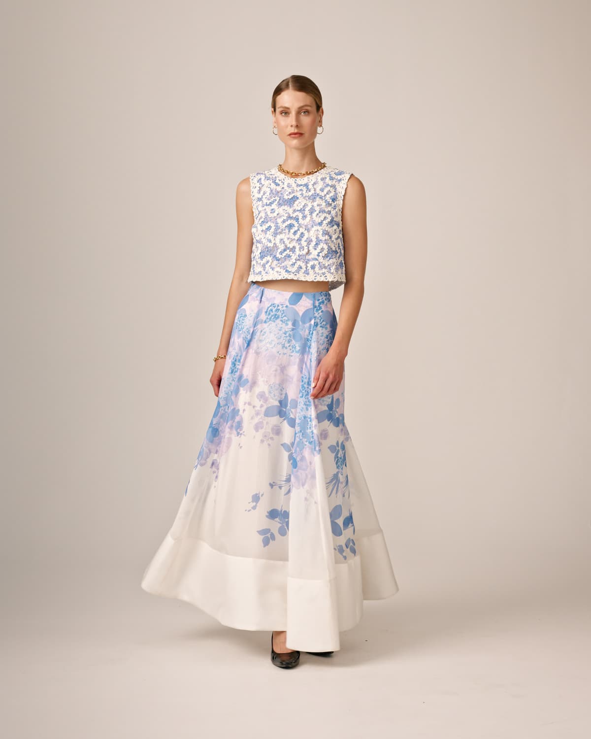 Embroidered Top, Blue Bloom. Image #3