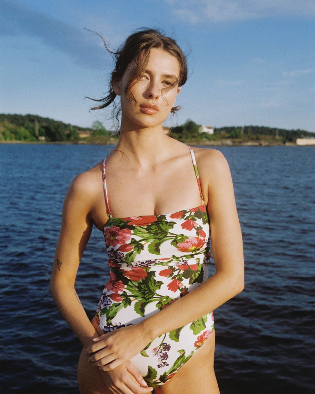 Bandeau Swimsuit, Daylight Bloom. Image #3
