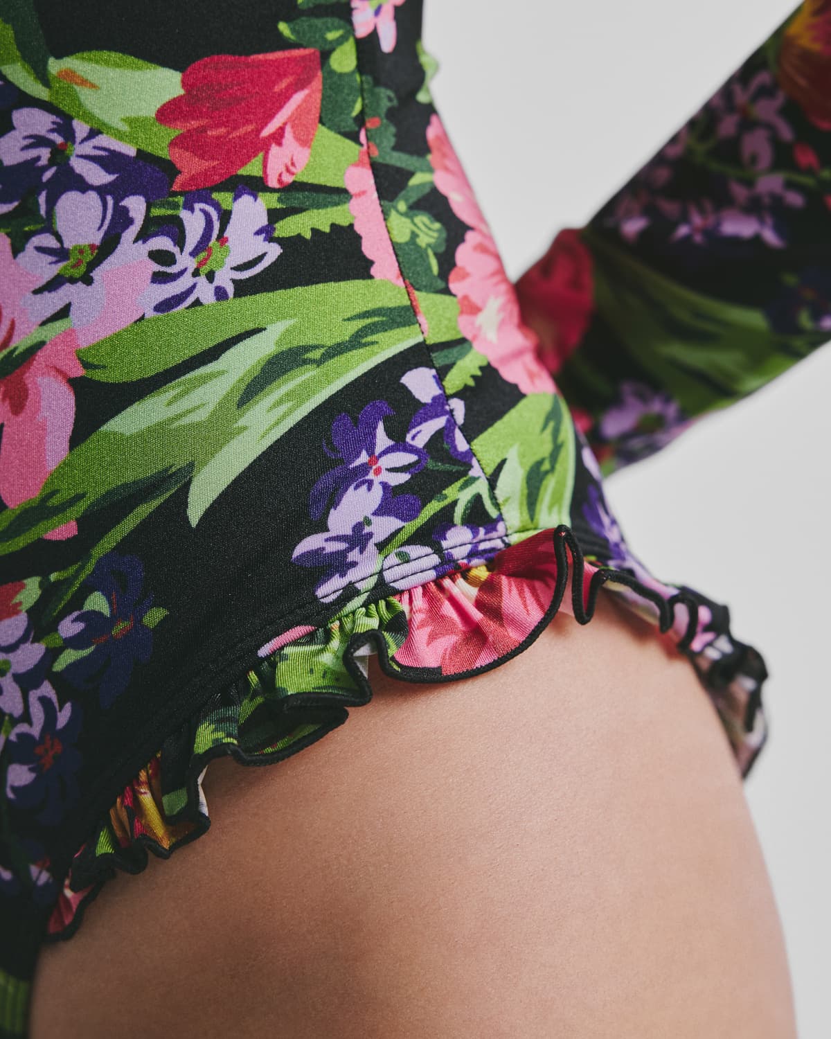 Long Sleeve Swimsuit, Midnight Bloom. Image #6