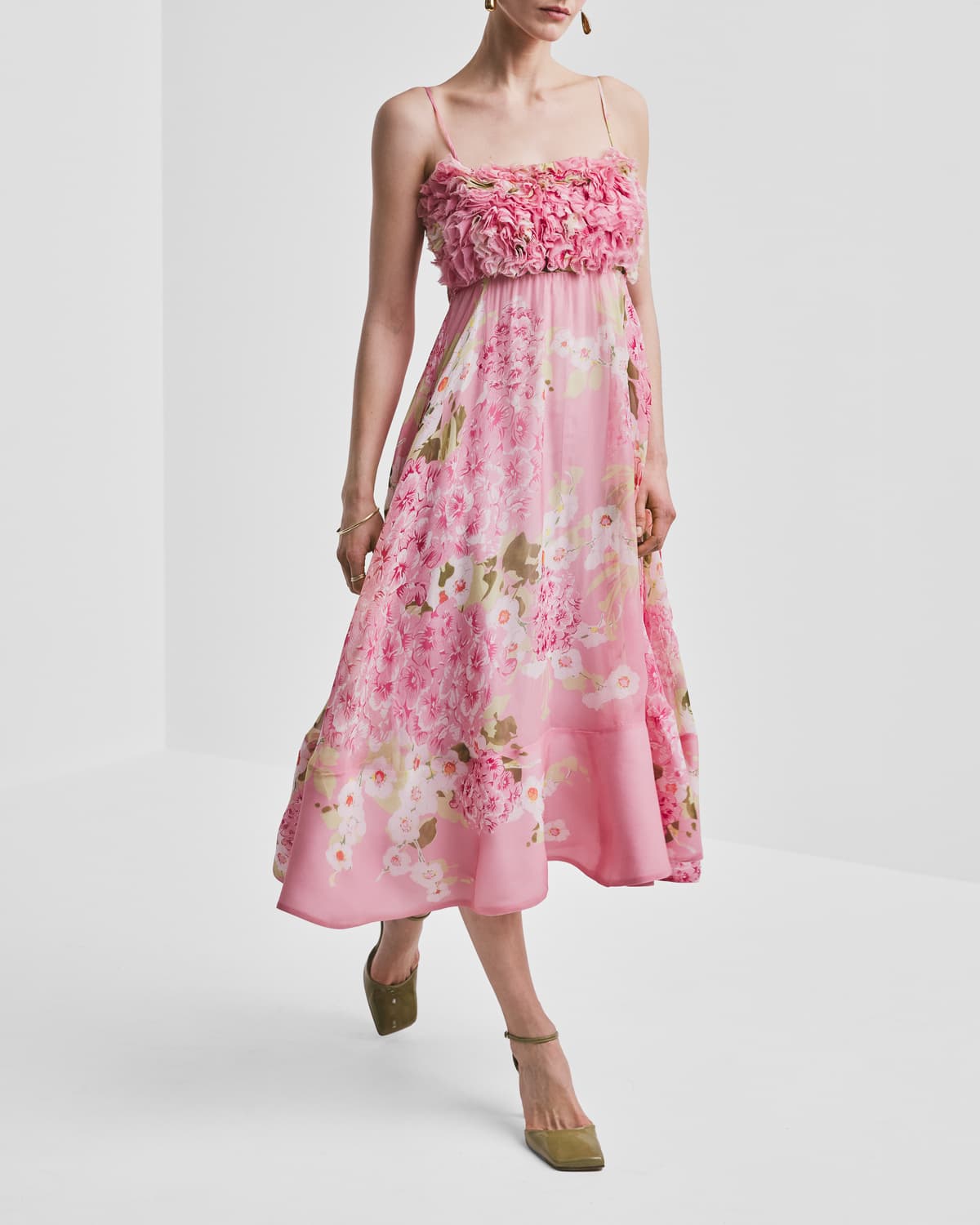Organza Strap Dress, Cherry Blossom. Image #2