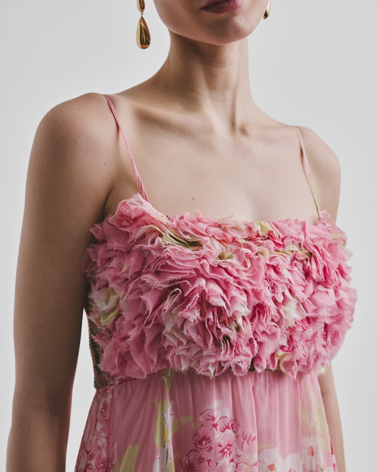 Organza Strap Dress, Cherry Blossom. Image #2