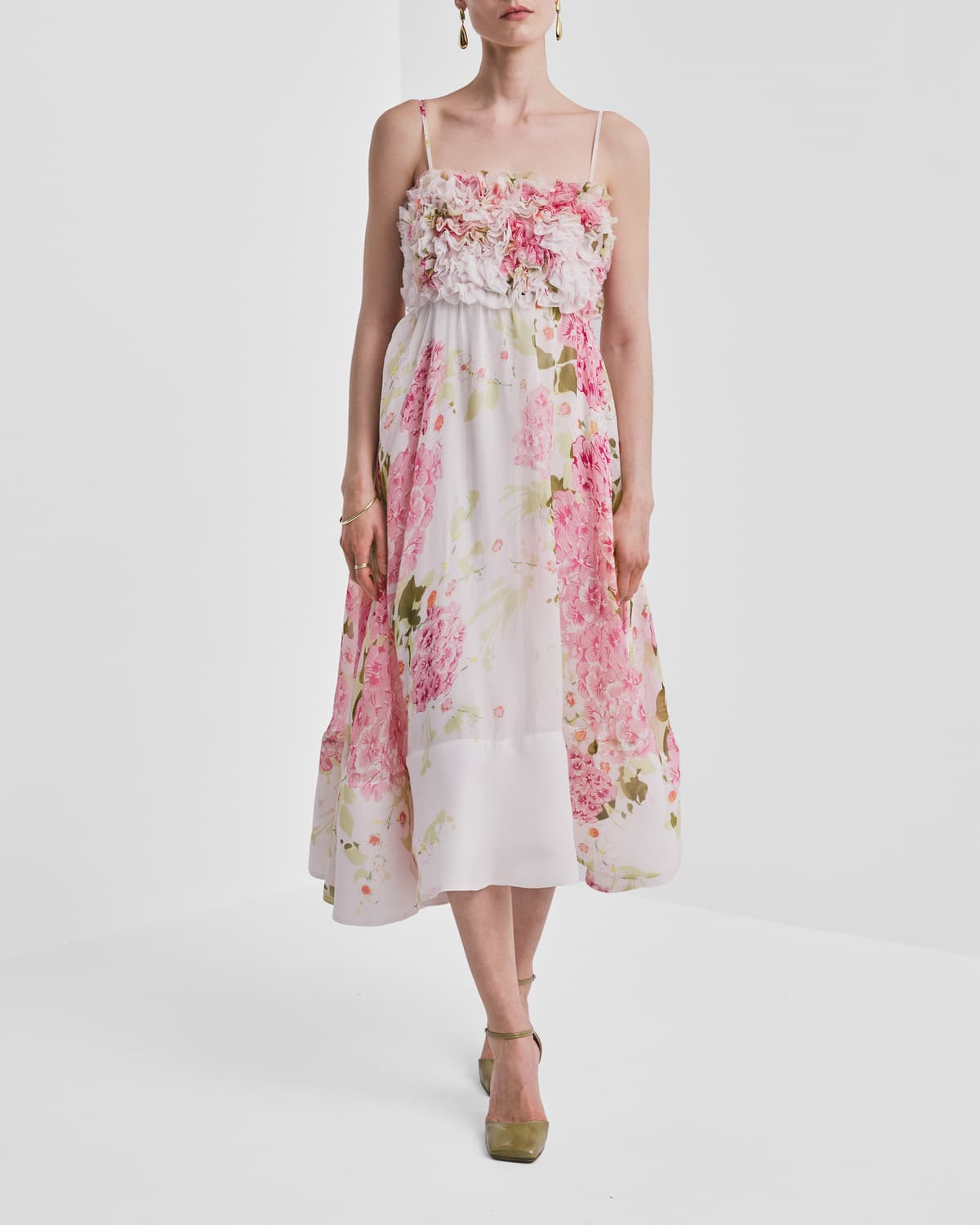Organza Strap Dress, Cherry Bloom. Image #4