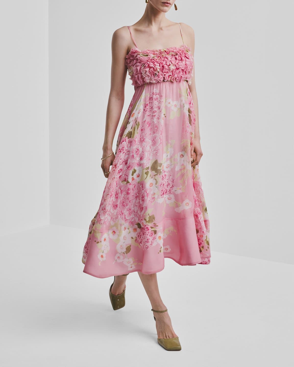 Organza Strap Dress, Cherry Blossom. Image #4