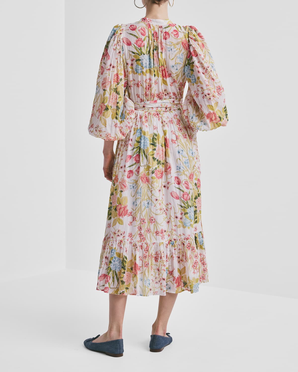 Bohemian Belt Dress, Flower Field. Image #4