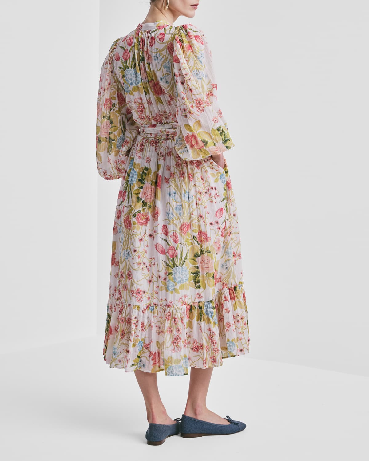 Bohemian Belt Dress, Flower Field. Image #5