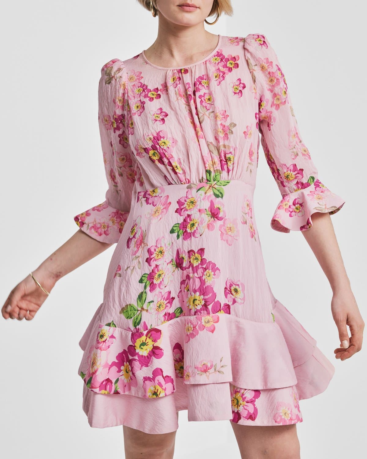Viscose Mini Dress, Cherry Blossom. Image #1