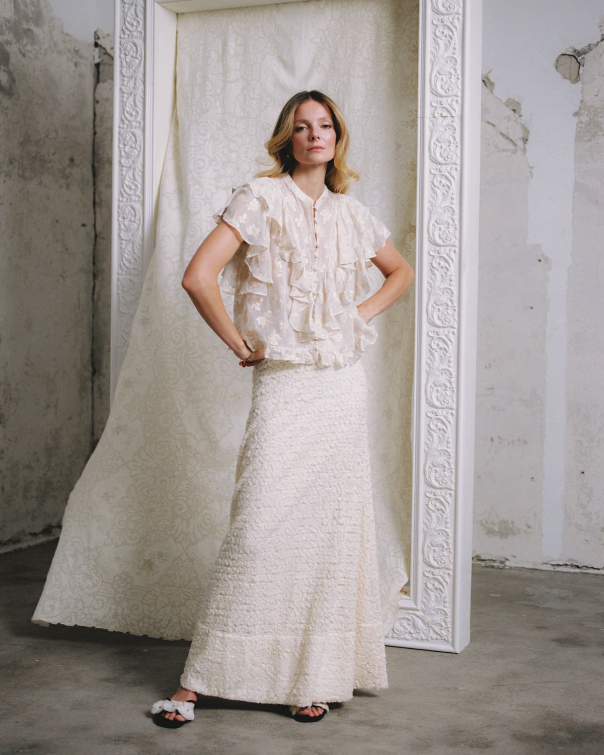 Lace Skirt, Vintage White. Image #1
